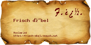 Frisch Ábel névjegykártya